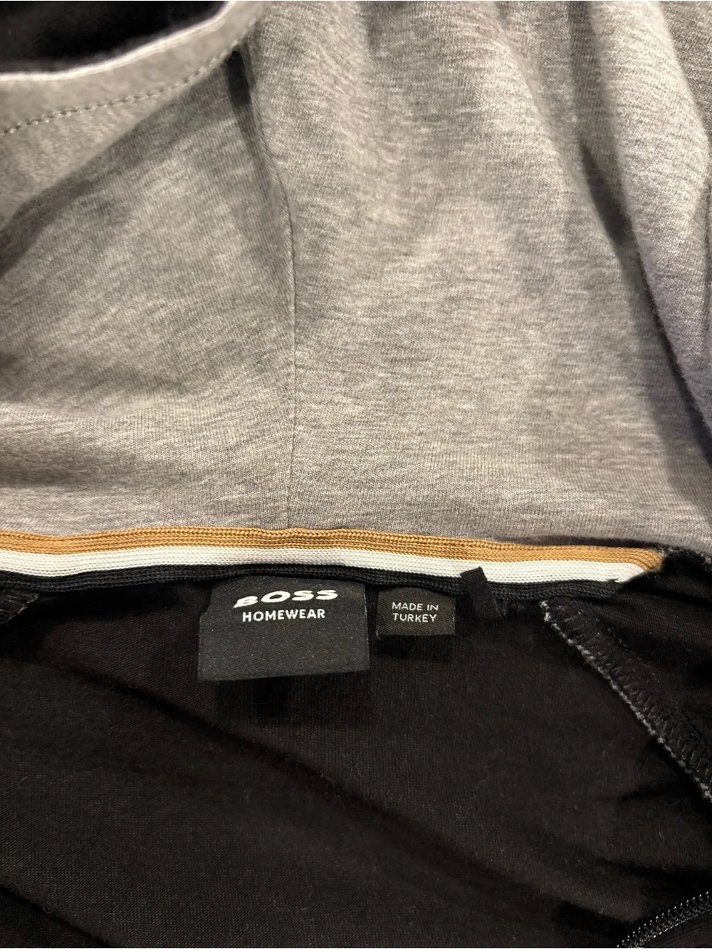 BOSS Black Zip-Up Hoodie with Subtle Piping